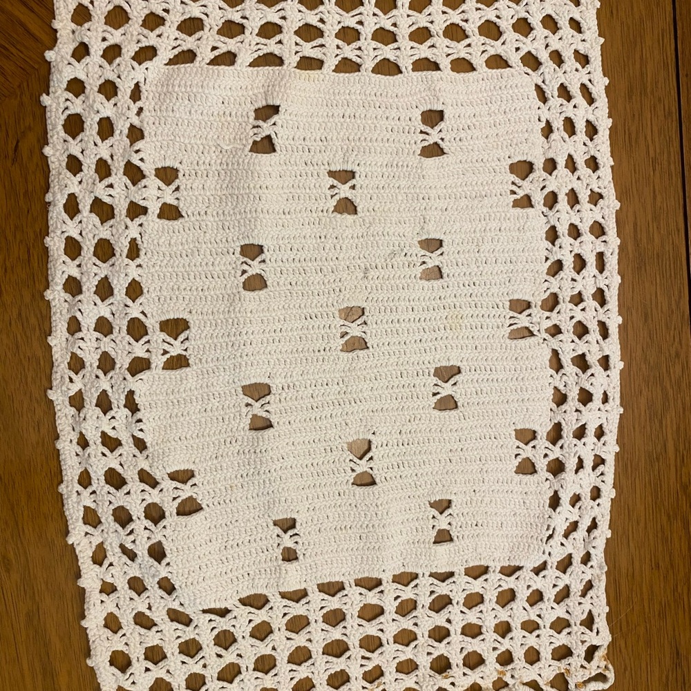 Handmade Crochet Placemats. Set of 14.